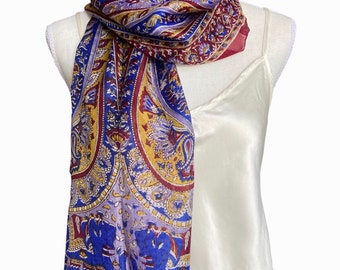 Y*o様 Èaphi エフィ INDIA PATTERN SATIN SCARF INDIA PATTERN SATIN SCARF