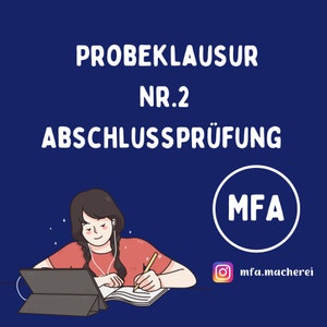Proefexamen nr. 2 voor het medische deel van het MFA-eindexamen
