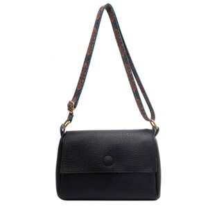 Sac à bandoulière en cuir pour femme Sac messager Sac à main en cuir avec poche arrière zippée Petit sac fourre-tout à bandoulière réglable et sac à main image 7