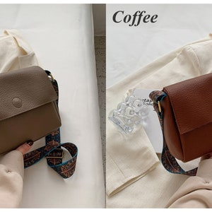 Sac à bandoulière en cuir pour femme Sac messager Sac à main en cuir avec poche arrière zippée Petit sac fourre-tout à bandoulière réglable et sac à main image 10