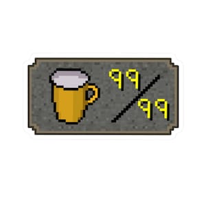 Level 99 Drinking Runescape Sticker | Level 99 Drinking OSRS Sticker | Runescape gift