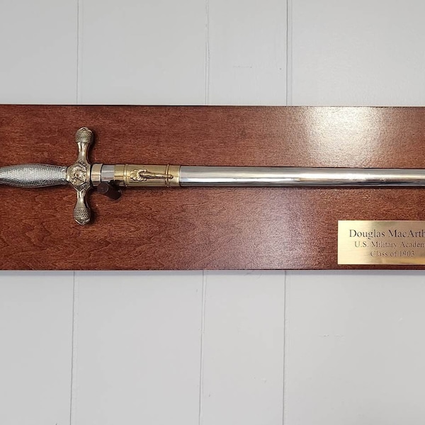 VMI Sword Display / Virginia Military Institute Graduation Gift / Officer Commissioning Gift / Handmade Wooden Military Sword Display