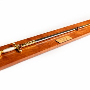 Cadet Sword Display / West Point Graduation Gift / Commissioning Gift / Handmade Wooden Military Sword Display / Custom Engraved Saber Rack