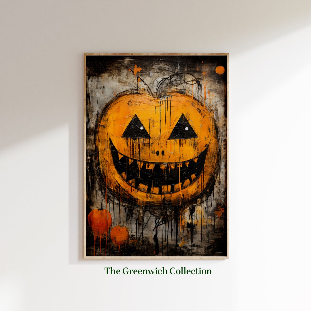 Jack O Lantern Printable Vintage Painting Halloween Decor - Etsy