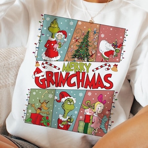 Merry Grinchmas Png,  Retro Christmas png,  Cartoon Grinch png,  Christmas png, Merry X-mas Png, Trendy Christmas Png, Funny Grinch png