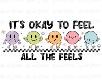 Está bien sentir todas las emociones PNG, Ámate a ti mismo Png, Está bien no estar bien Png, Tú importas Png, Amor propio Png Retro Png