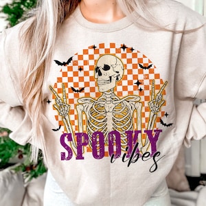 Halloween skeleton png, Spooky Vibes Png, Retro Halloween png, Halloween png, Trendy Halloween Design,Spooky Season, Skeleton png, Retro png