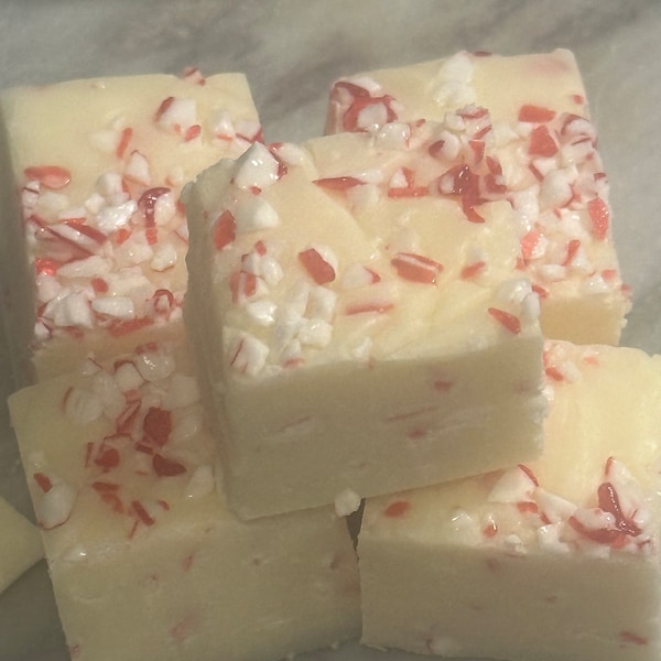 Peppermint Candy Cane White Chocolate Fudge