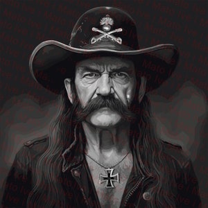 Lemmy Kilmister Laser brennen PNG | Digitales Vektor-Design | XTool | Glühschmiede | Lichtbrand | Motörhead | Laser-Brennfertig-Dateien
