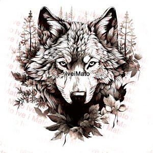 Lone Wolf Laser Engraving PNG | Digital Design | Engrave | XTool | Glowforge | Lightburn | Wolf Laser Burn Files | Wildlife Laser Burn PNG