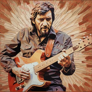 Waylon Jennings | Laser Engraving PNG | Digital Design | XTool | Glowforge | Lightburn | Country | Portrait | Waylon Jennings Engraving