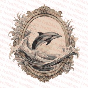 Delfino giocoso Laser Burn PNG / Digital Vector Design / XTool / Glowforge / Lightburn / Incidere / File di masterizzazione laser 3D / Incisione laser SVG