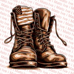 Soldier Boots | Laser Burn PNG | Engraving Files | Laser Engraving Files | Engrave | XTool | Glowforge | Lightburn | 3D Illusion
