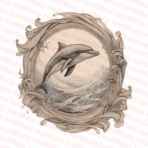 Dolphin Jump Laser Burn PNG / Digital Vector Design / XTool / Glowforge / Lightburn / Incidere / File di masterizzazione laser 3D / File di incisione laser