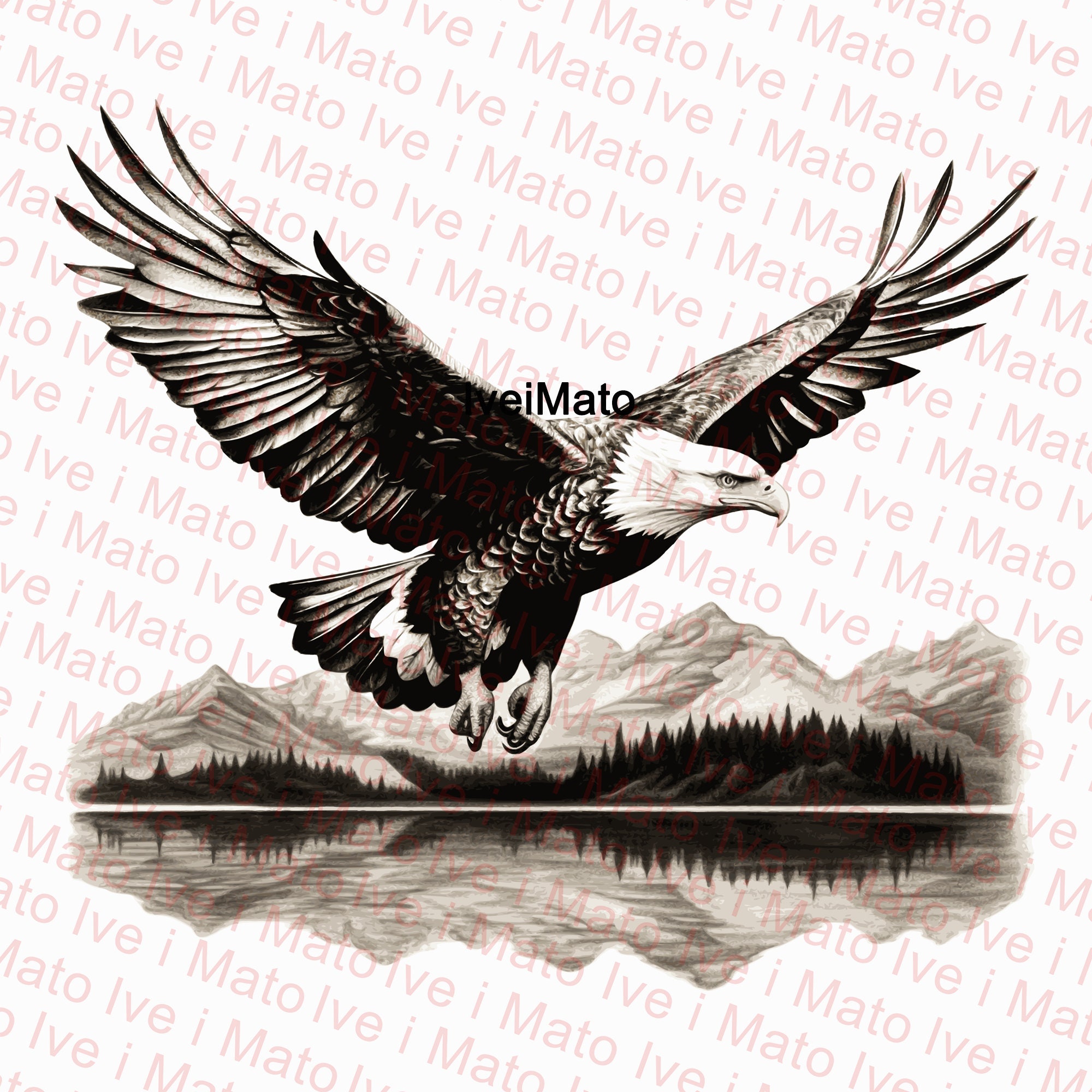 Bald Eagle Laser Engraving PNG | Digital Design | Xtool