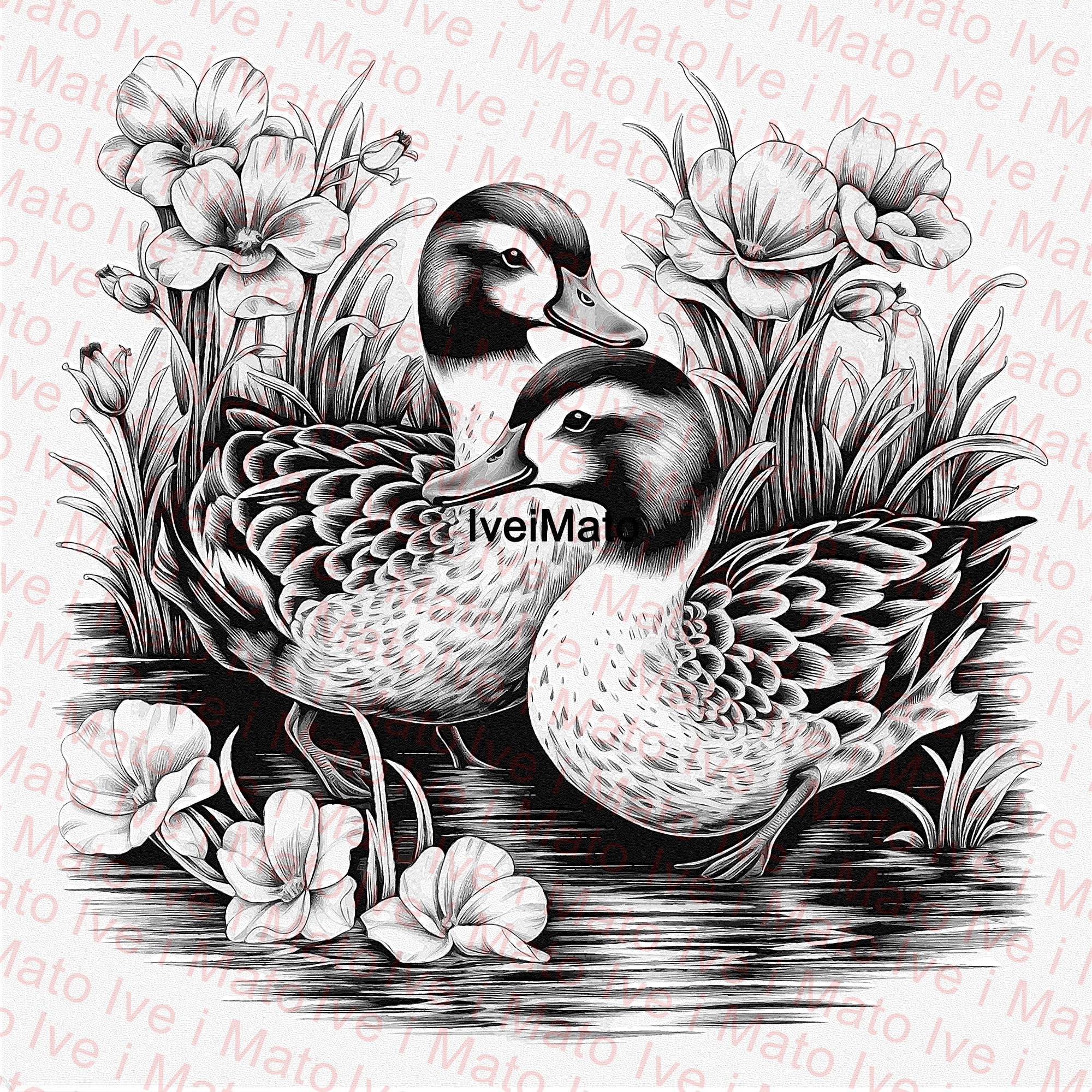 Ducks Laser Engraving PNG Digital Design Engrave Xtool Glowforge ...