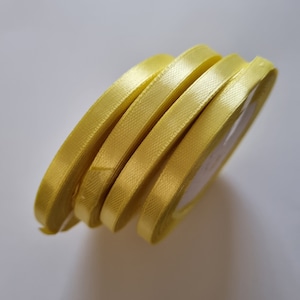 Yellow Ribbon,Yellow Satin Ribbon 20m,Gift Wrapping,Christmas Party Flower Wedding Craft DIY,6mm