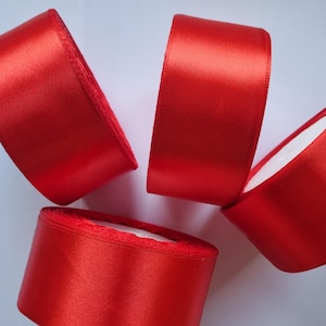 Red Ribbon,Red Satin Ribbon 22m,Gift Wrapping,Valentine&#39;s Day Party Flower Wedding Craft DIY,40mm