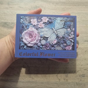 30 fogli di scrapbooking, carta materiale retrò per album di ritagli, Diary Journal Planner, artigianato, carta di sfondi per Journling, fiori colorati blu