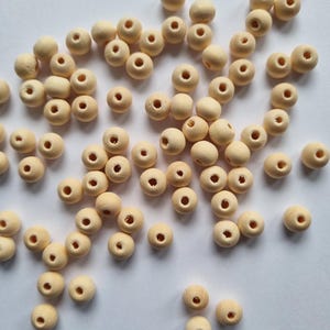 100 round wood beads,unfinished round wooden beads,natural and varnish free wooden beads macrame craft jewellery making 8mm