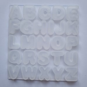 Molde de silicona con letras, decoración de pasteles, fondant, glaseado, herramientas de decoración de pasteles de silicona, tamaño de letra de 1,6 cm