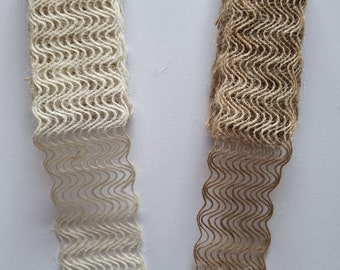 Ruban de toile de jute, garniture en jute naturel, emballage cadeau, artisanat de mariage de fleurs de fête, bricolage