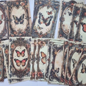 30 fogli di scrapbooking a farfalla, carta materiale retrò per scrapbooking, Diary Journal Planner, artigianato, carta per sfondi vintage per Journling
