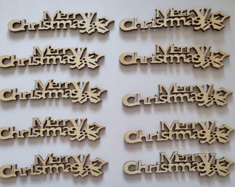 9 laserskurna God Jul, DIY träslöjdsmaterial, God Jul i trä, dekorationer, hantverk heminredning, scrapbooking, julpyssel