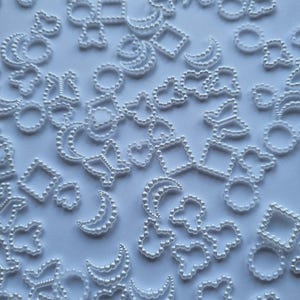 100 embellissements de perles, fabrication de cartes, scrapbooking, mariage, anniversaire, travaux manuels de Noël, coeurs blancs carrés en forme de papillon de lune