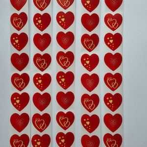 Adesivos de coração, adesivos para o dia dos namorados, etiquetas de amor para decoração de presente de casamento, adesivos de envelope, adesivos de amor 25 mm