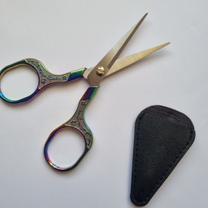 Schillernde Regenbogen Stickschere mit Stoffbezug,Schere im antiken Stil,Schneideschere,Schneideschere,Schneideschere,Schneideschere