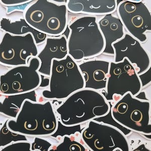 40 schwarze Katzen Aufkleber für Scrapbook,Tagebuch,Planer,Handwerk,selbstklebend,Junk Journal Aufkleber,Laptop Aufkleber,Notebook Aufkleber,Kartengestaltung