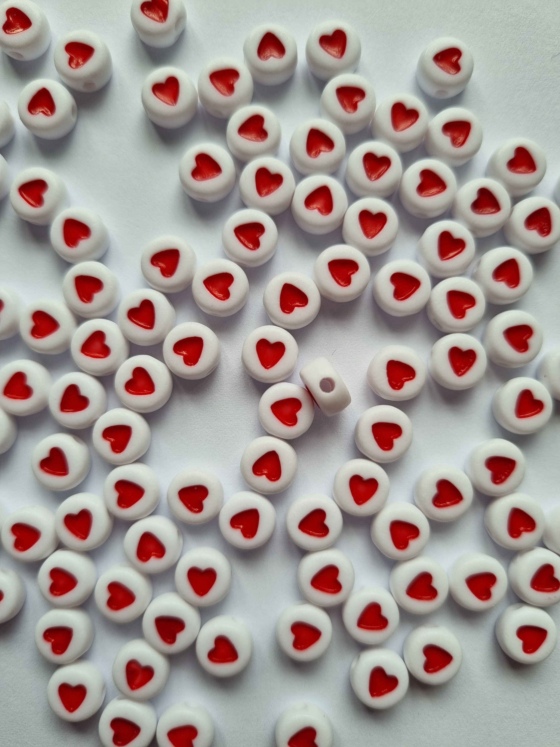 Valentines Day Beads | Red 7mm 12 PACK 6541