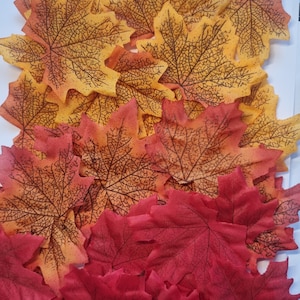12 Autumn Maple Leaves Fabric Home Fall Decoration Wreath Making Halloween Craft Supply Artificial Leaves,halloween decor