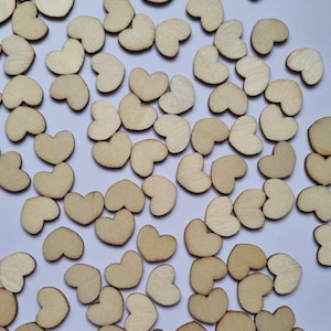 90 Mini Wooden Hearts,Wedding Table Scatter DIY Craft Accessories Rustic Wedding Party Decoration Scrapbooking,Crafts,Card making