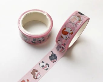 Nastro Washi gatto, nastro Washi per album, nastro per diario, nastro per pianificatore, nastro artigianale, nastro decorativo