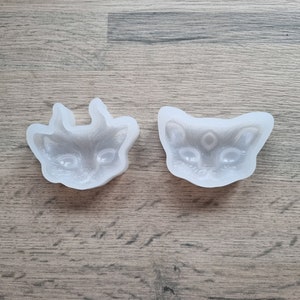 2 stampi in silicone per gatti, stampi in resina, stampi per colata in resina epossidica di cristallo, stampi in silicone per gatti in resina
