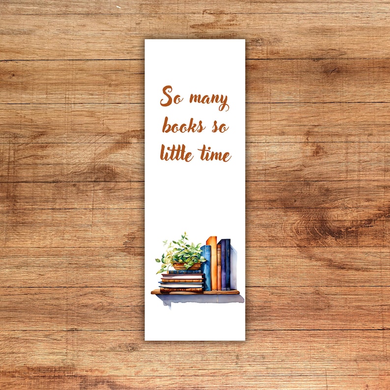 Set of Four Printable Bookmarks, Stacked Books, Sayings About Books - Etsy
