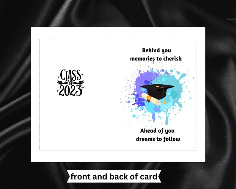 Graduation Card/ Printable Card/ Greeting Card Graduation Cap Etsy