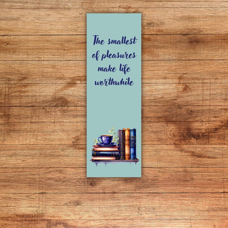 Set of Four Printable Bookmarks, Stacked Books, Sayings About Books - Etsy
