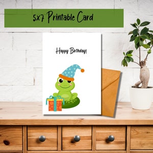 Birthday Card - Frog Card - Blank Greeting Card