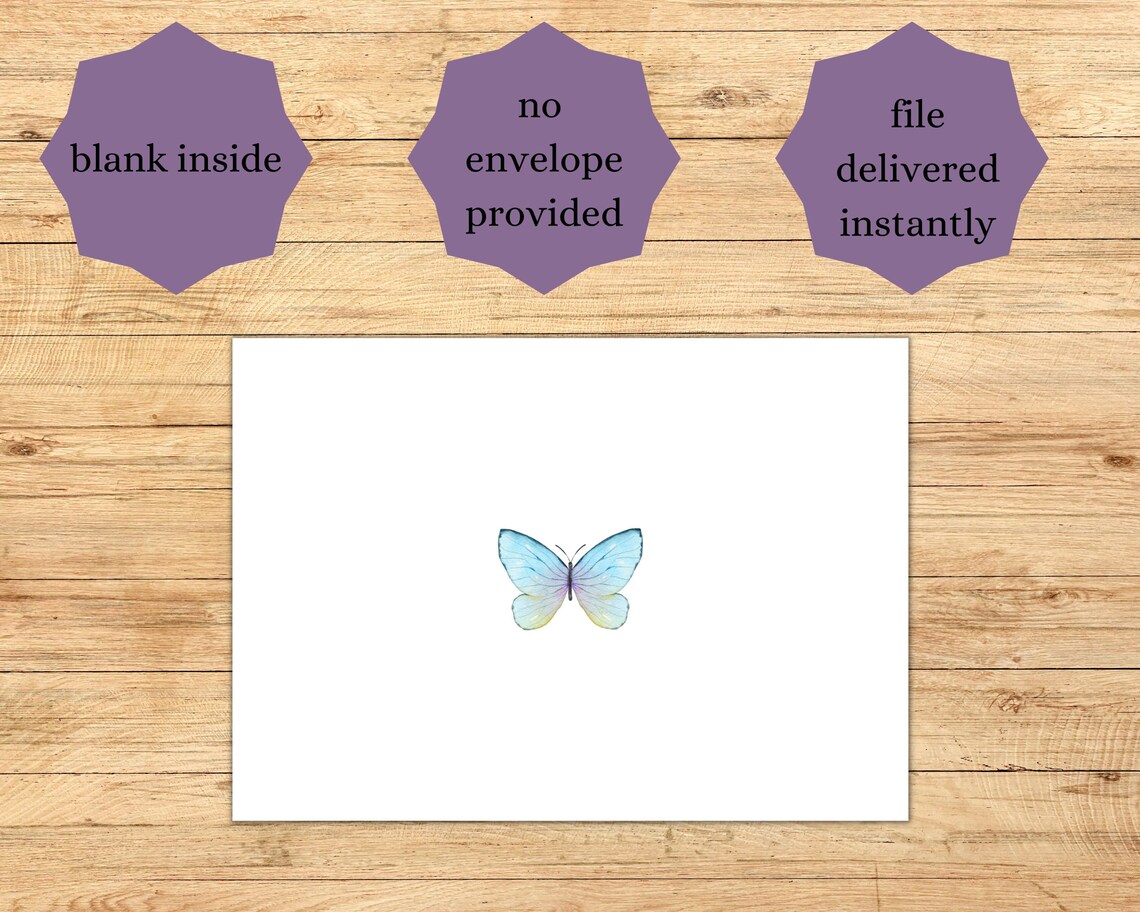 Happy Birthday Blank Greeting Card 7x5 Printable - Etsy