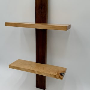 Minimalist midcentury two tier shelf