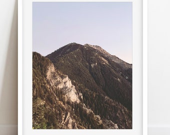Mt. Ogden Peak Sunset Photo Print – Utah Mountain Wall Art