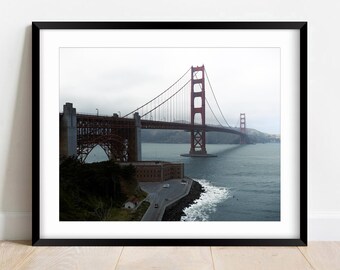 Golden Gate Bridge Photo Print – Moody San Francisco Coastal Wall Art
