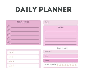 Digital Daily Planner, Digital Download, Printable Planner, To Do List