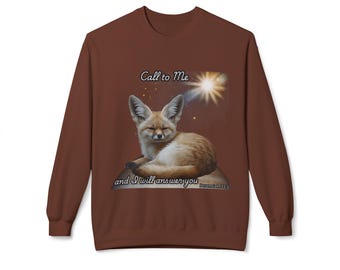 Fennec Fox Unisex Midweight Softstyle Fleece Crewneck Sweatshirt