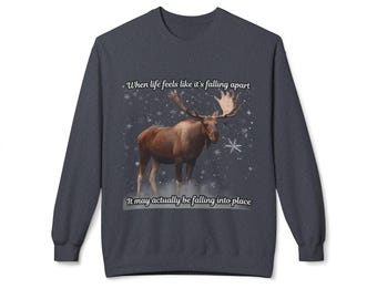 Moose Unisex Midweight Softstyle Fleece Crewneck Sweatshirt