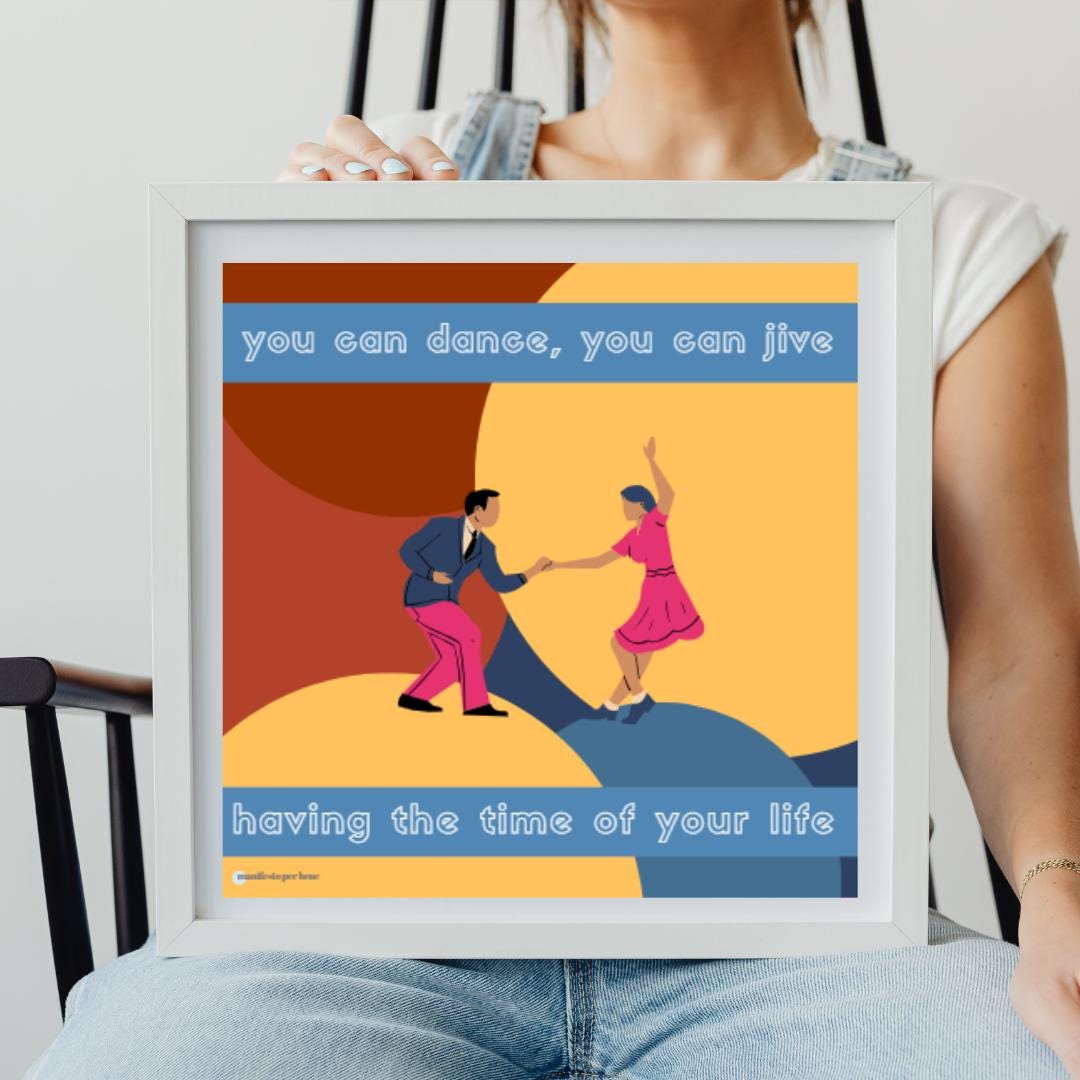 Couple Dancing and Musical Poster - Dancing Queen - ABBA - A3 (29 ...