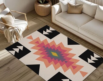 Southwestern Area Rug | Geometric Bohemian Style
